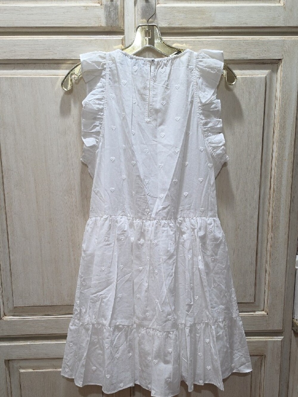 The Kooples White Ruffle-Sleeve Embroidered Mini Dress - Picture 6 of 6
